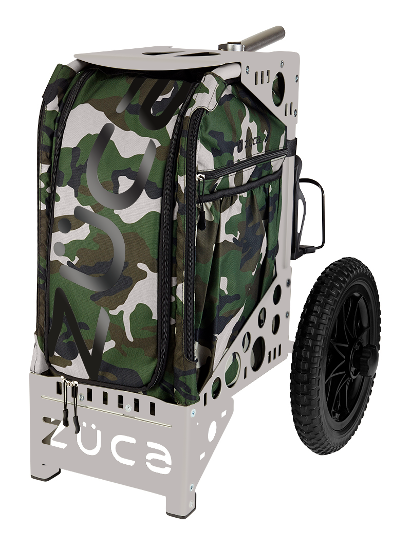 Zuca | All-Terrain Disc Golf Cart | Camo Edition - Jersey Discs