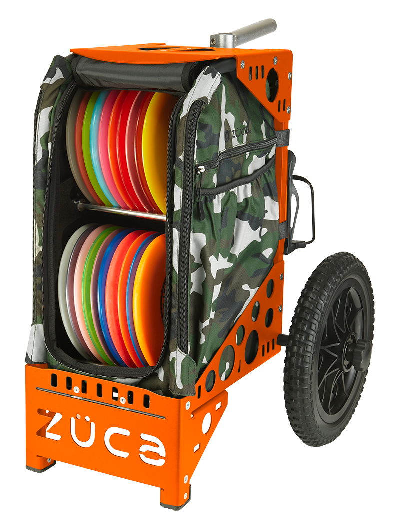 Zuca | All-Terrain Disc Golf Cart | Camo Edition - Jersey Discs