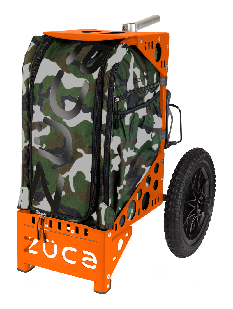 Zuca | All-Terrain Disc Golf Cart | Camo Edition - Jersey Discs