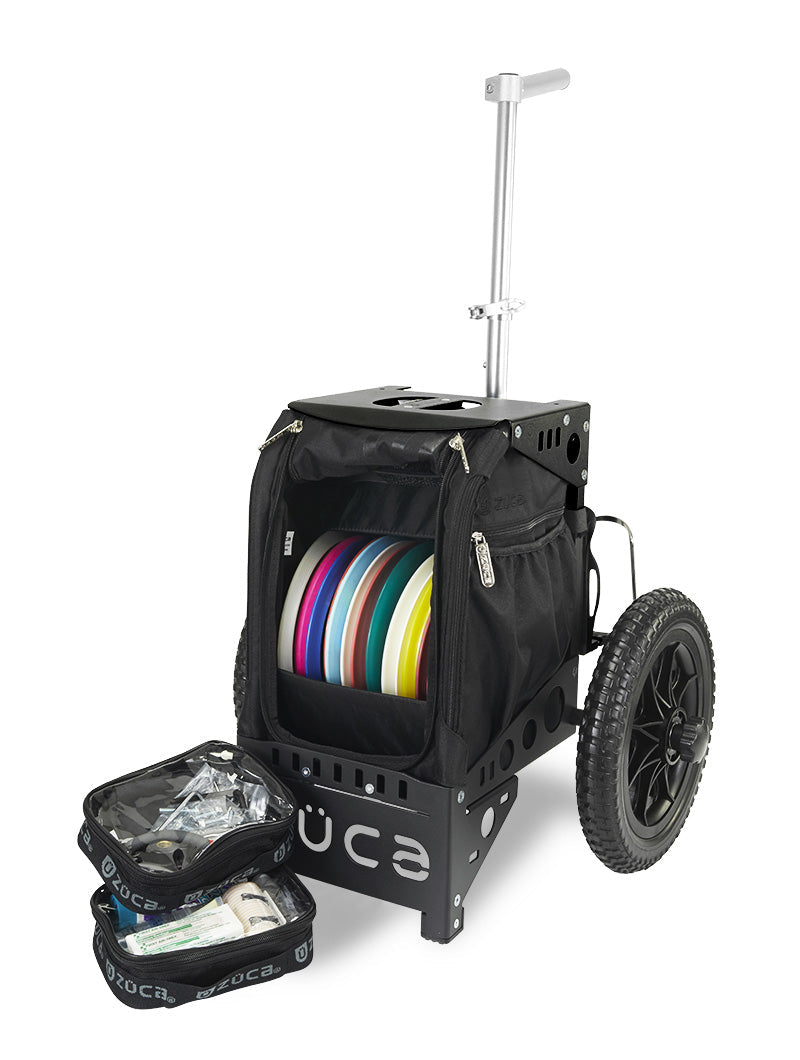 Zuca | Compact Disc Golf Cart | Black Edition - Jersey Discs