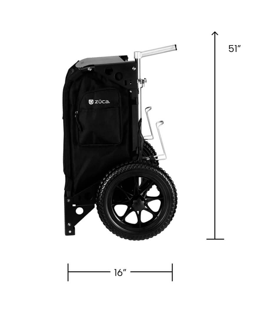 Zuca | Trekker LG Disc Golf Cart | Black Edition - Jersey Discs