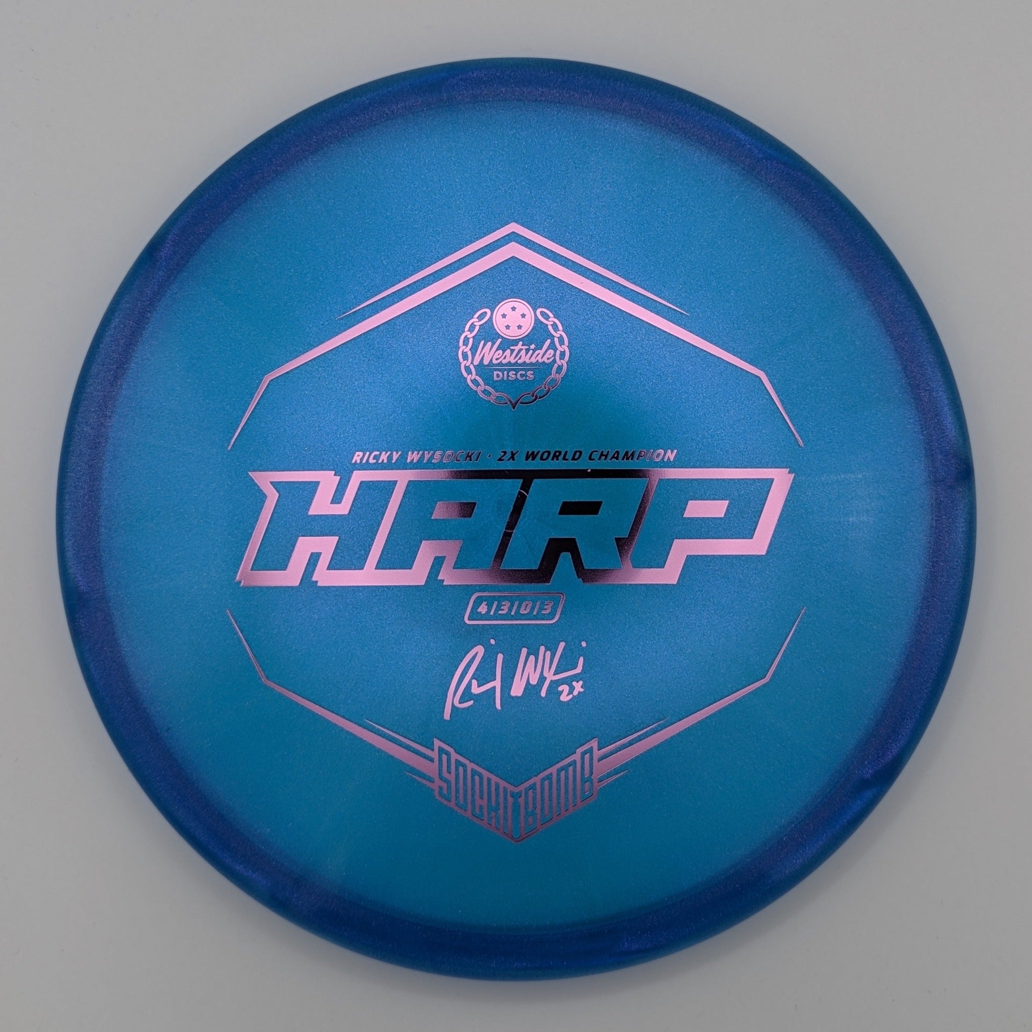 WESTSIDE Putt & Approach Harp VIP-Ice Glimmer Ricky Wysocki Sockibomb Stamp Blue