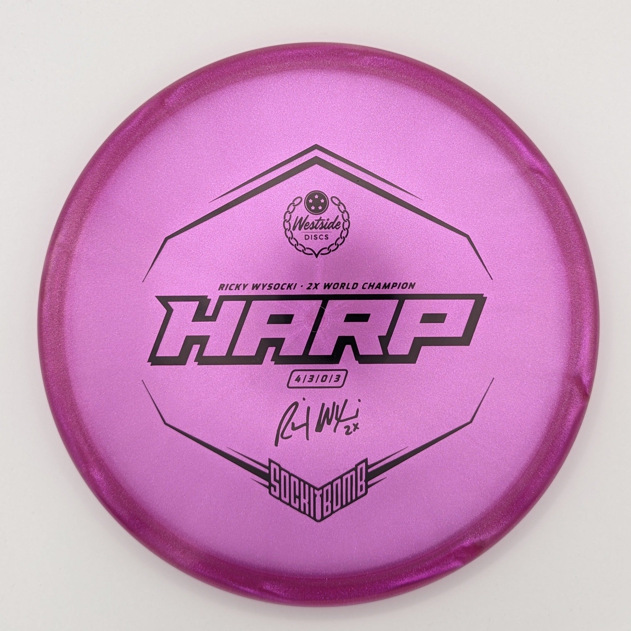WESTSIDE Putt & Approach Harp VIP-Ice Glimmer Ricky Wysocki Sockibomb Stamp Purple