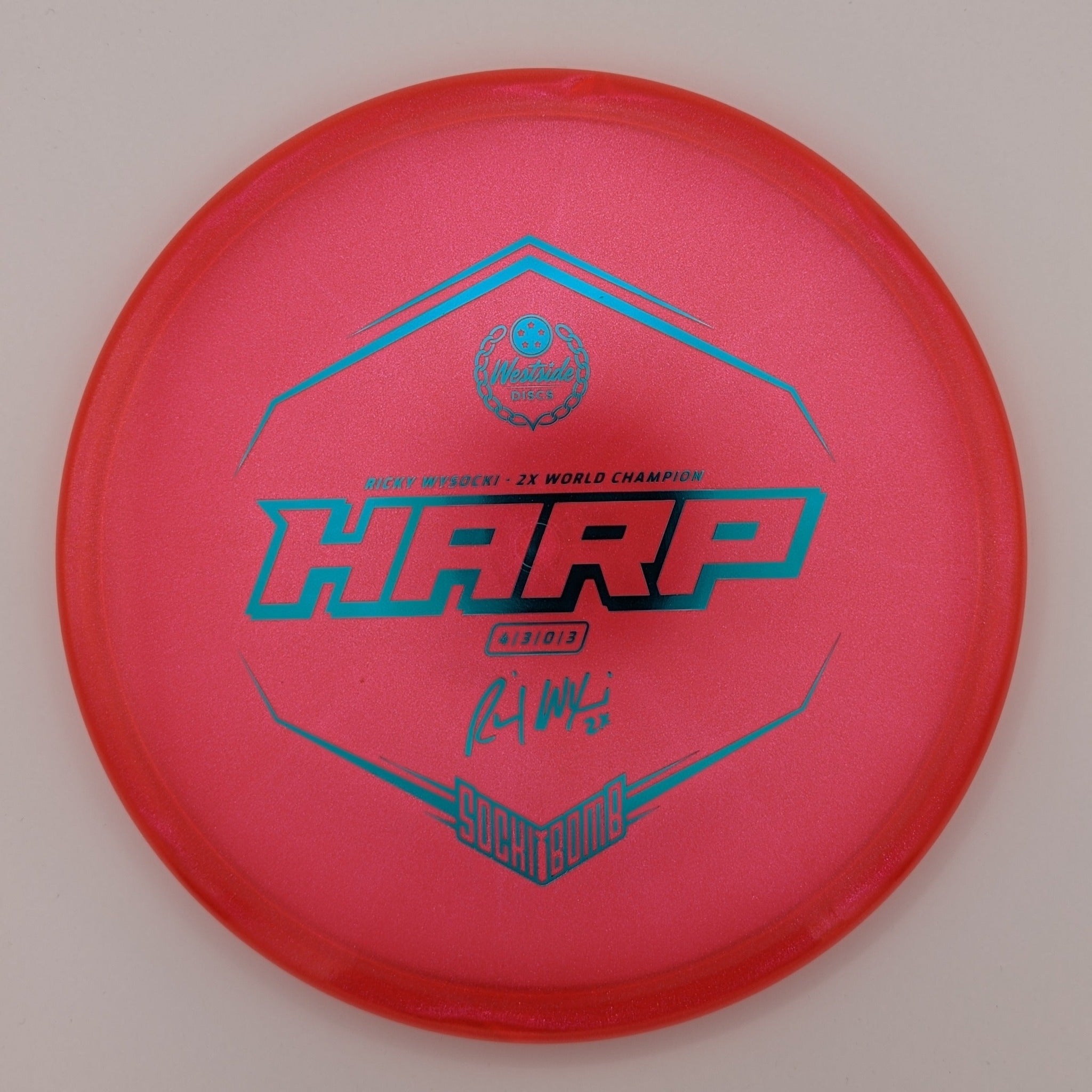 WESTSIDE Putt & Approach Harp VIP-Ice Glimmer Ricky Wysocki Sockibomb Stamp Red