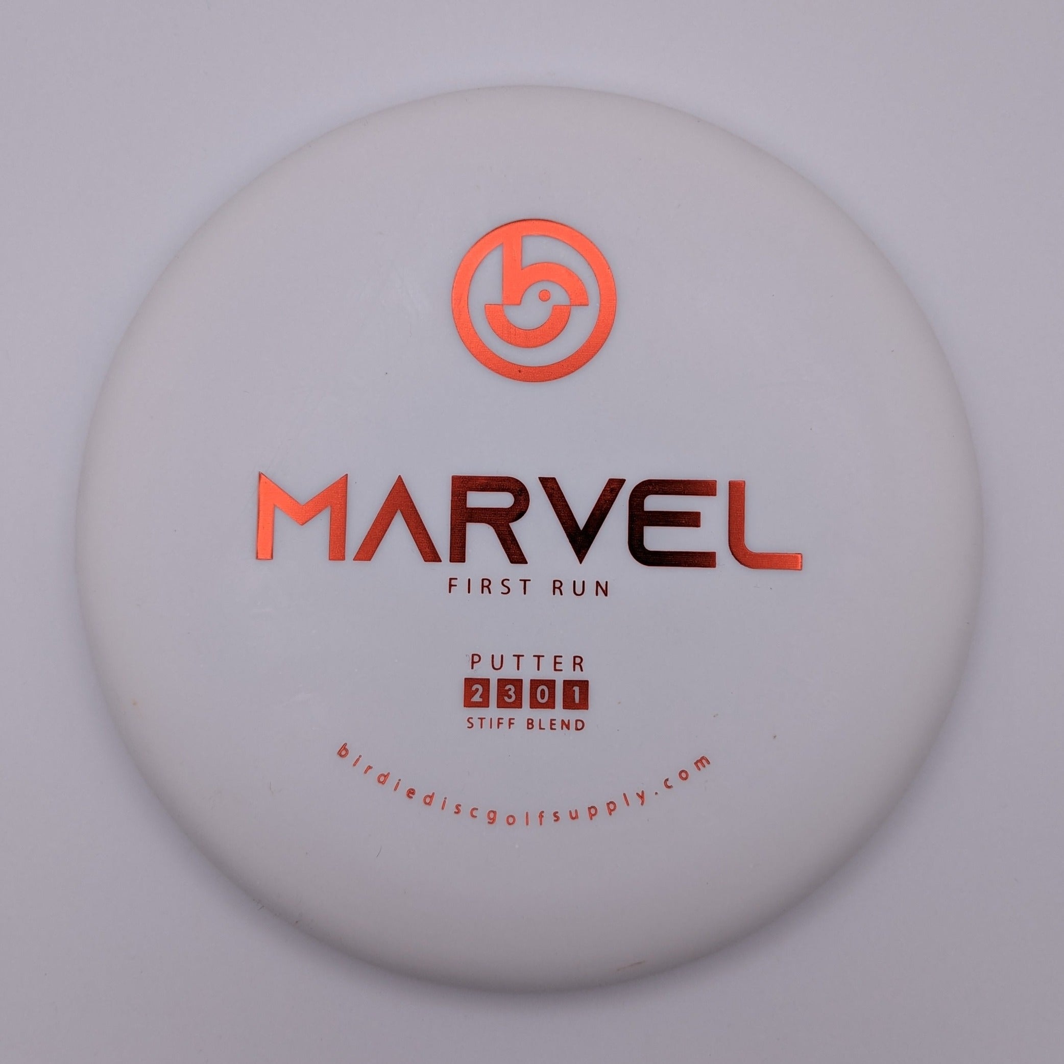 BIRDIE DISC GOLF SUPPLY CO. Putt & Approach Marvel Stiff Blend White