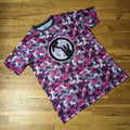 ALLEGHENY APPAREL Pink Camo Series Sublimation T-Shirt with Poor Warehouse Logo