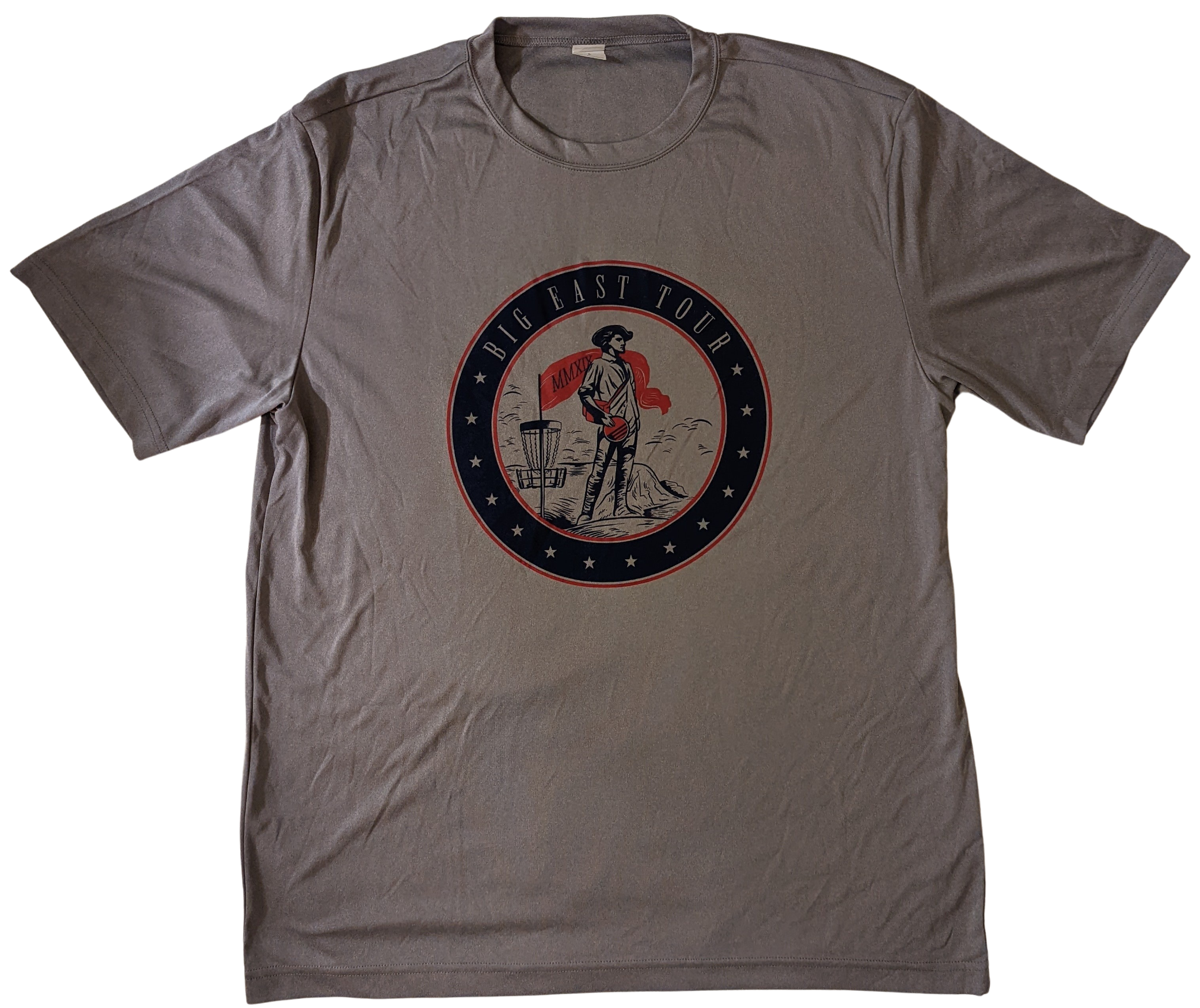 SPORT TEK Short Sleeved Dri Fit Shirt with Big East Tour Logo